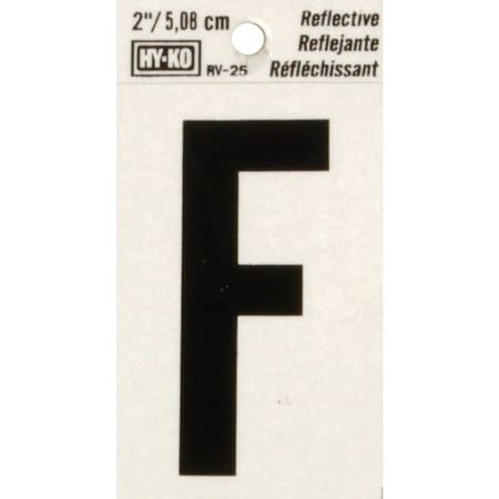 Hy-Ko Vinyl 2 In. Reflective Adhesive Letter, F RV-25/F